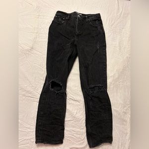 Abercrombie 30/10 Black 90s Straight Ultra High Rise